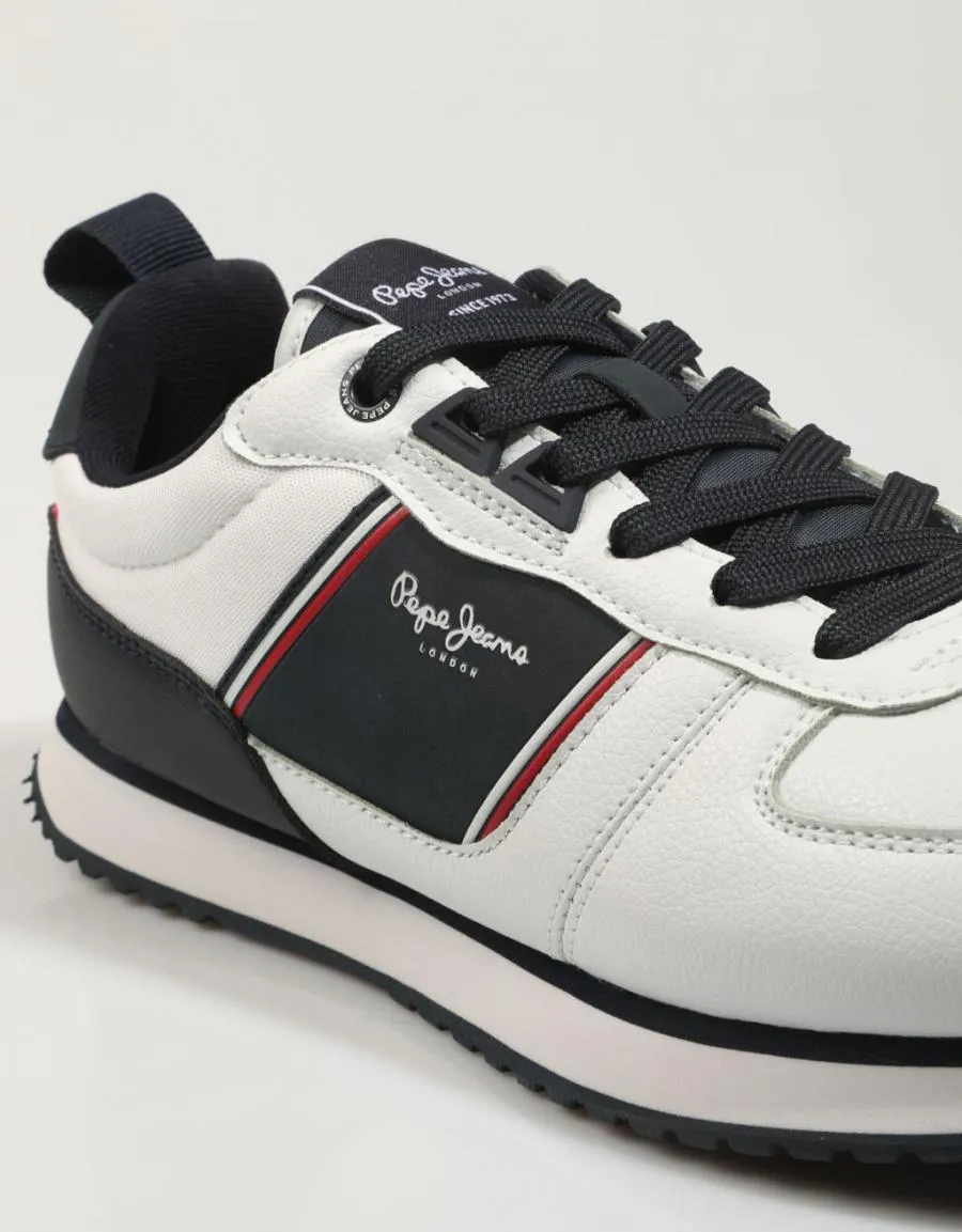  baskets PEPE JEANS Tour Club Basic 22 - Pms30882 en Blanc 80333