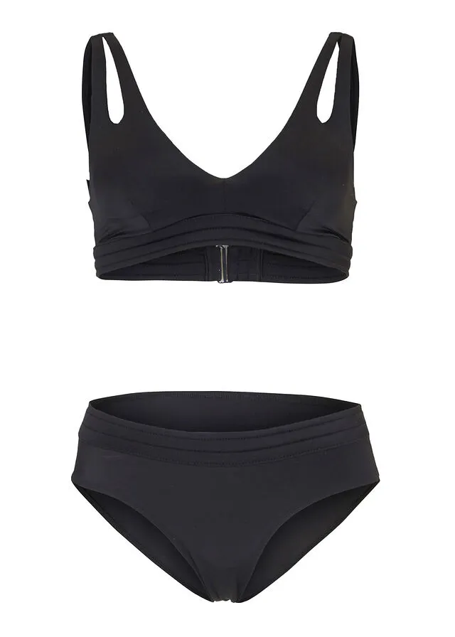 Bikini (2 piezas) de poliamida reciclada Negro