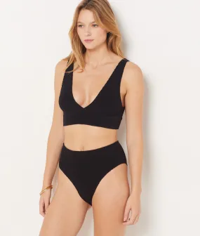 Braguita bikini talle alto, tejido extensible ONESIZE NOIR - ETAM