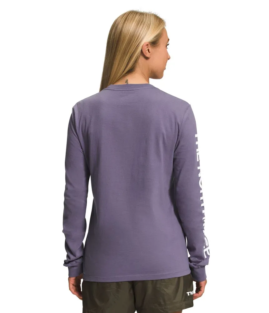 Camiseta L/S Sleeve Hit Graphic Tee Morada Mujer The North Face