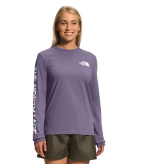 Camiseta L/S Sleeve Hit Graphic Tee Morada Mujer The North Face