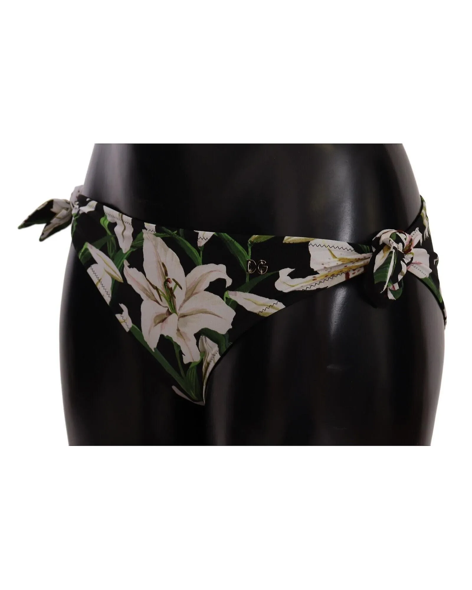 Dolce & Gabbana Lily Print Drawstring Bikini Bottom