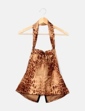 Etxart Panno Corset halter animal print