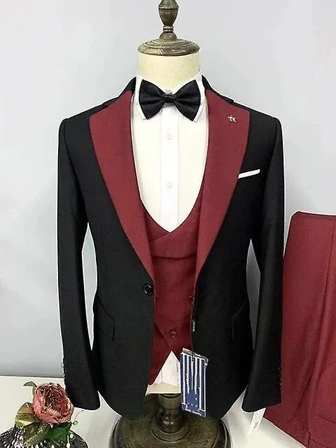 Green Seuqins Boy Mens Suits 3 Pcs Slim Fit Wedding Grooms Tuxedos Peaked Lapel Formal Blazer Kid Prom Suit Jacket+pants+vest