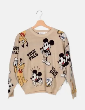 H&M Jersey punto beige estampado Disney