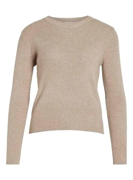 Jersey Vila Vicomfy Beige Para Mujer