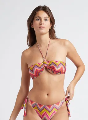 LIVIA AURORA - Sujetador de bikini bandeau en rosa