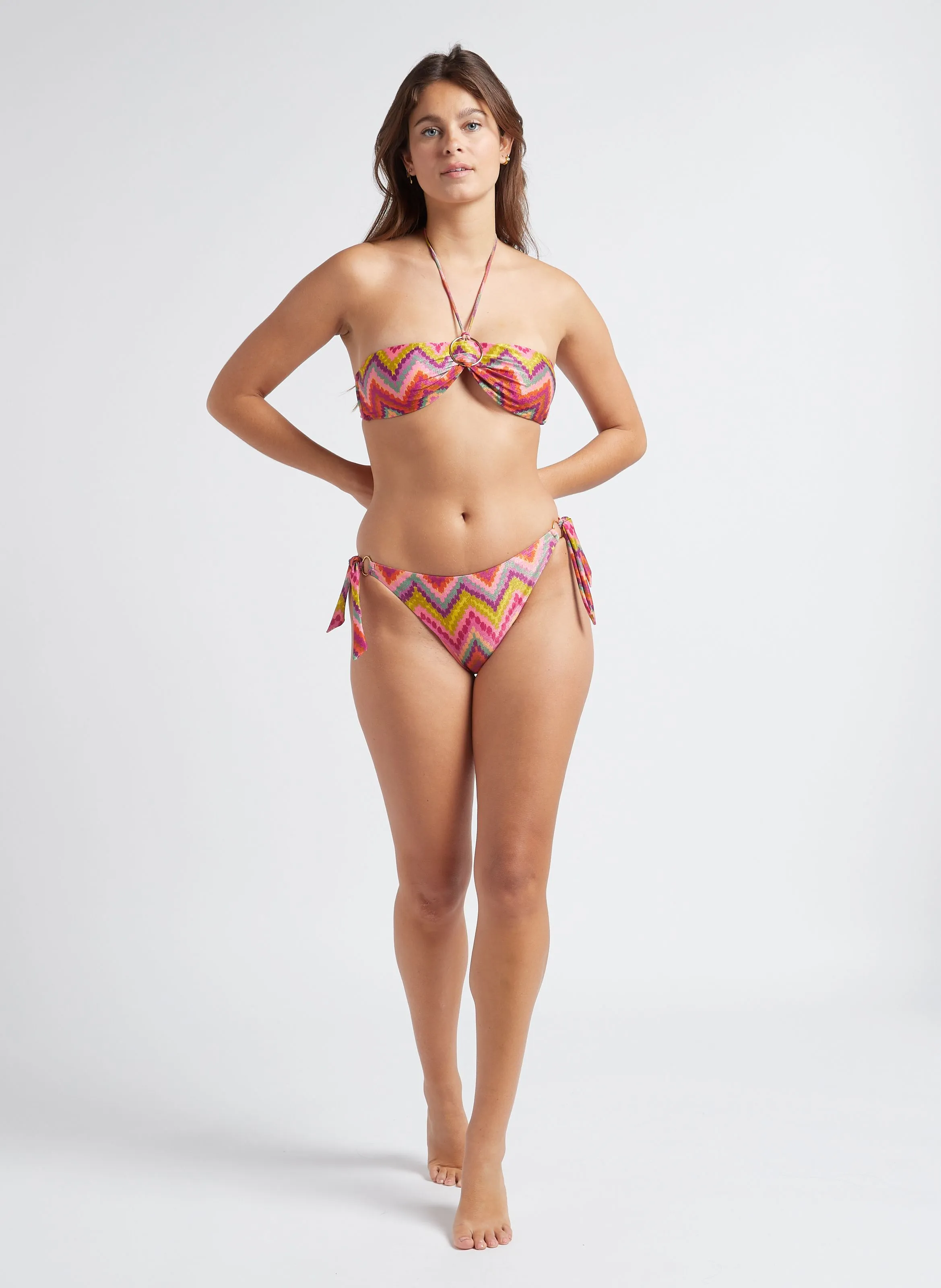 LIVIA AURORA - Sujetador de bikini bandeau en rosa