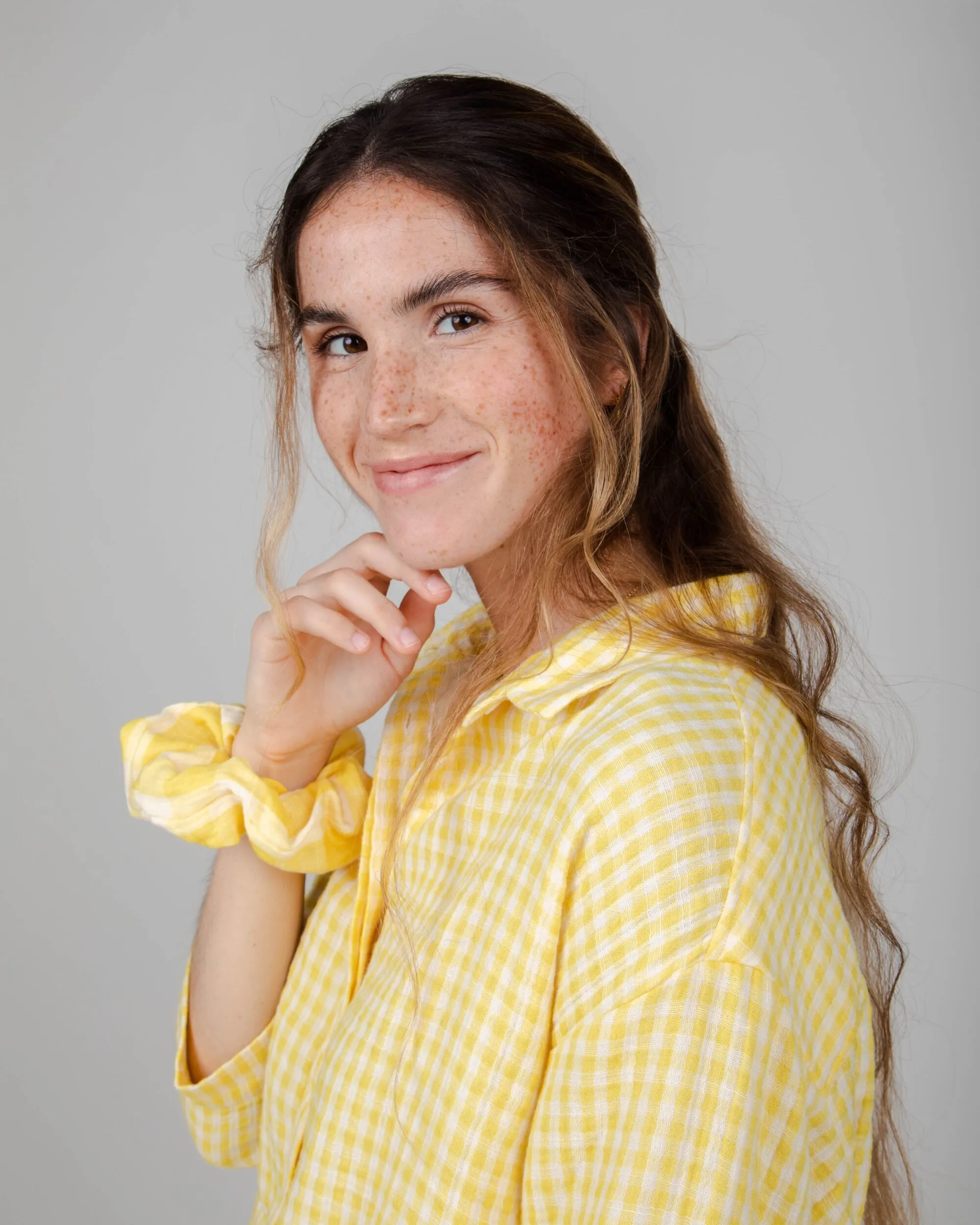 Lorena 3/4 Sleeve Blouse Lemon