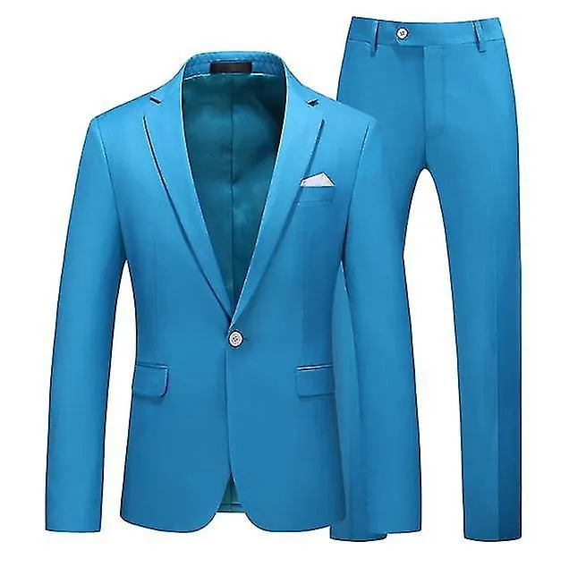 Men's Suit Business Casual Suit Pants Blazer Wedding Party Festive Clothing