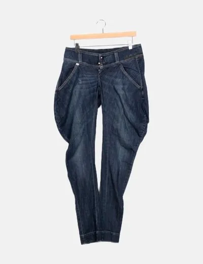 Miss Sixty Pantalón denim azul oscuro jogger