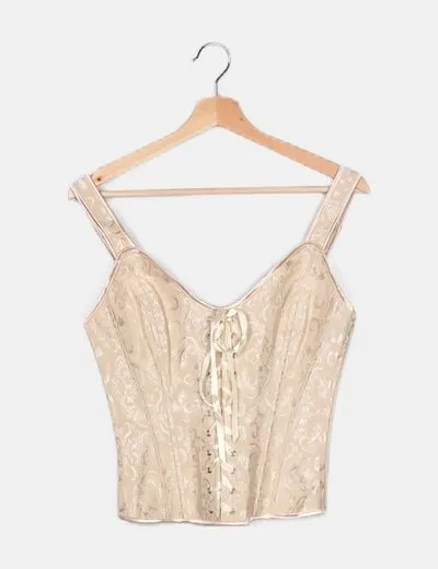 NoName Corset beige lazo