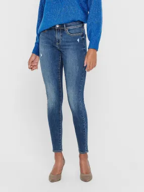 ONLY Damen Skinny Fit Jeans Stretch Denim Regular Waist 5-Pocket ONLWAUW