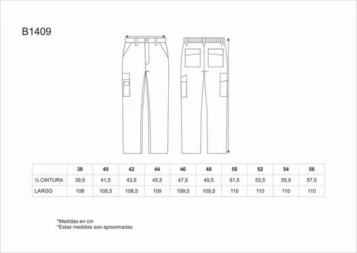 Pantalón con elástico y multibolsillos triple costura Marino