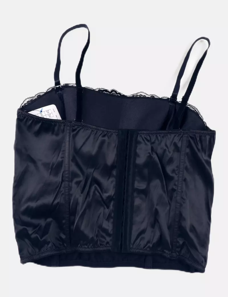 Pimkie Corset negro detalle encaje