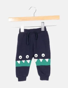 Primark Pantalón azul marino monster