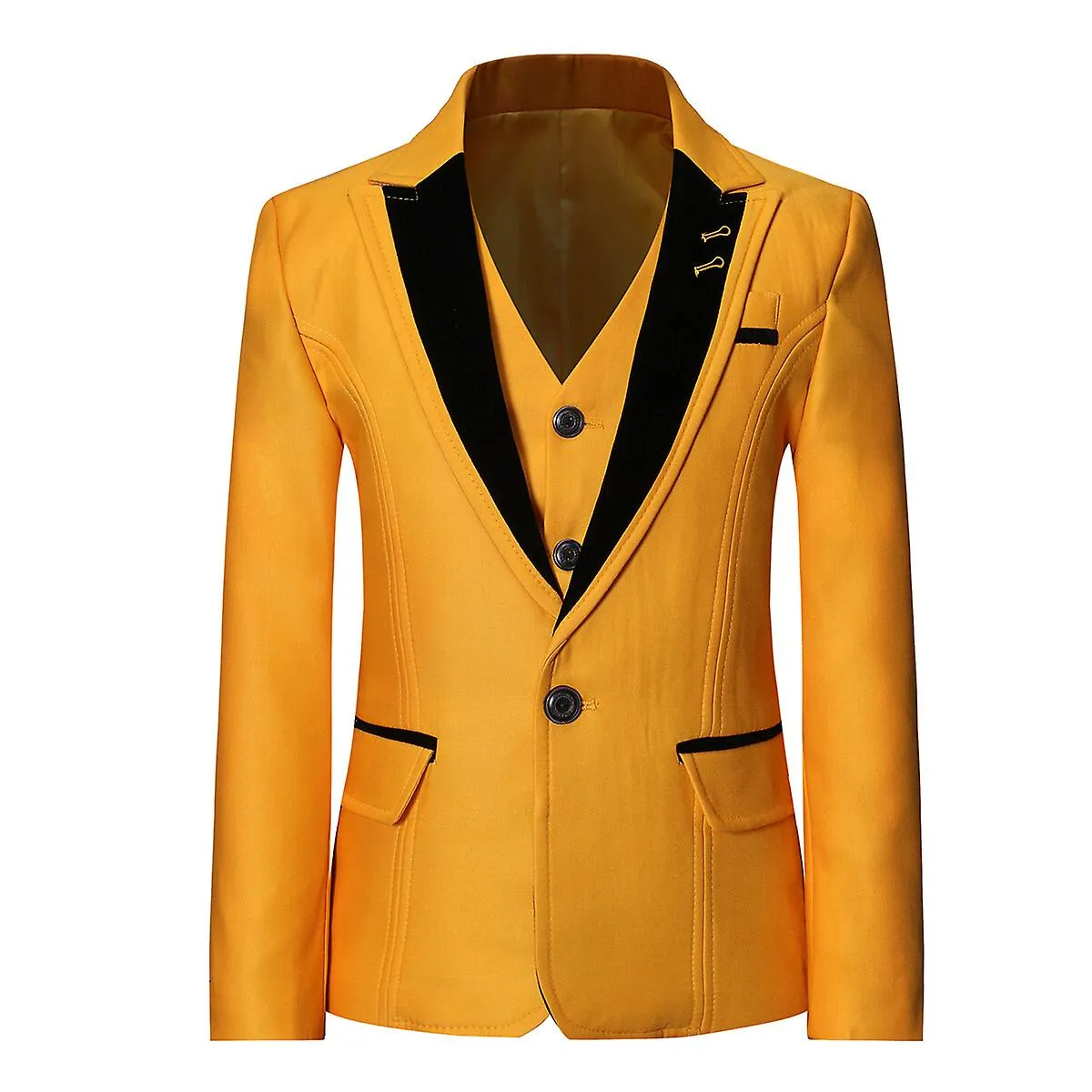 Sliktaa Boys 3Pce Traje Costura Abierta Blazer Boda Cena Fiesta Esmoquin