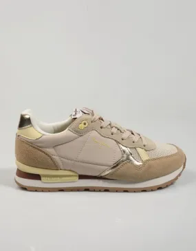  sneakers PEPE JEANS Brit Heritage W Pls31474 en Beige 81666