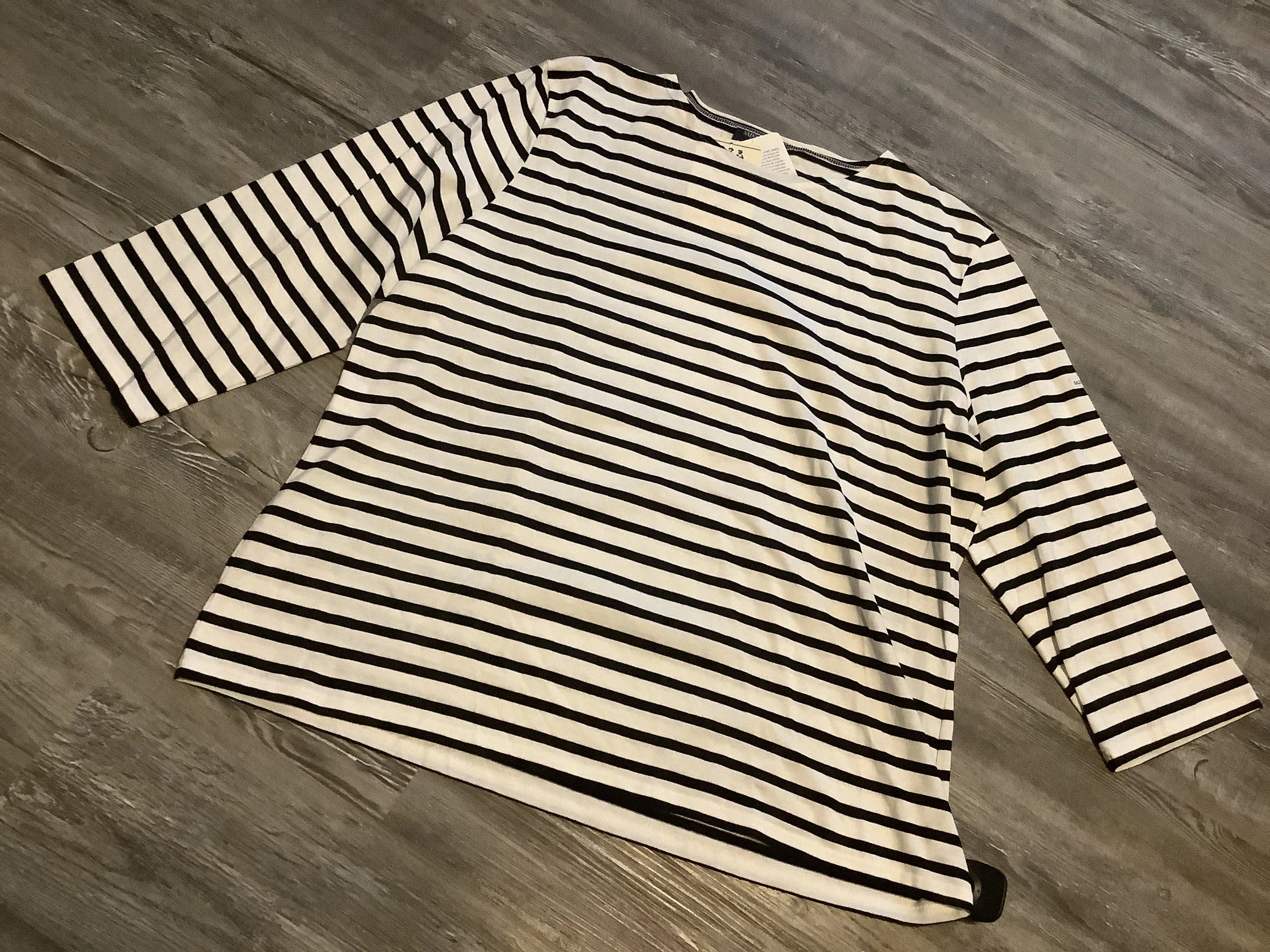 Striped Pattern Top Long Sleeve Cmb, Size Xxl