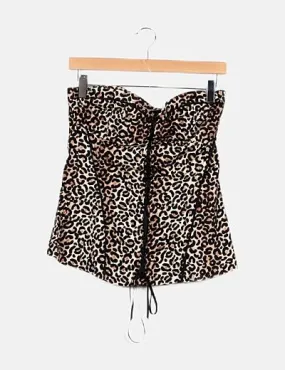 Suiteblanco - Blanco Corset beige animal print