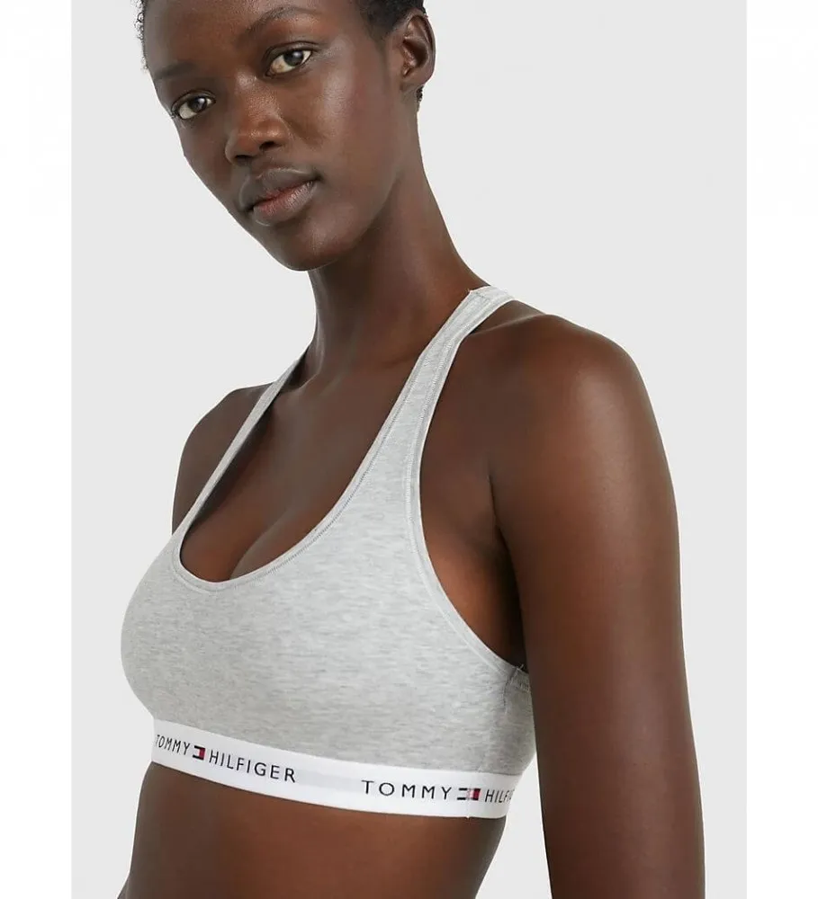 TOMMY HILFIGER SUJETADOR BRALETTE ICONS SIN RELLENO GRIS