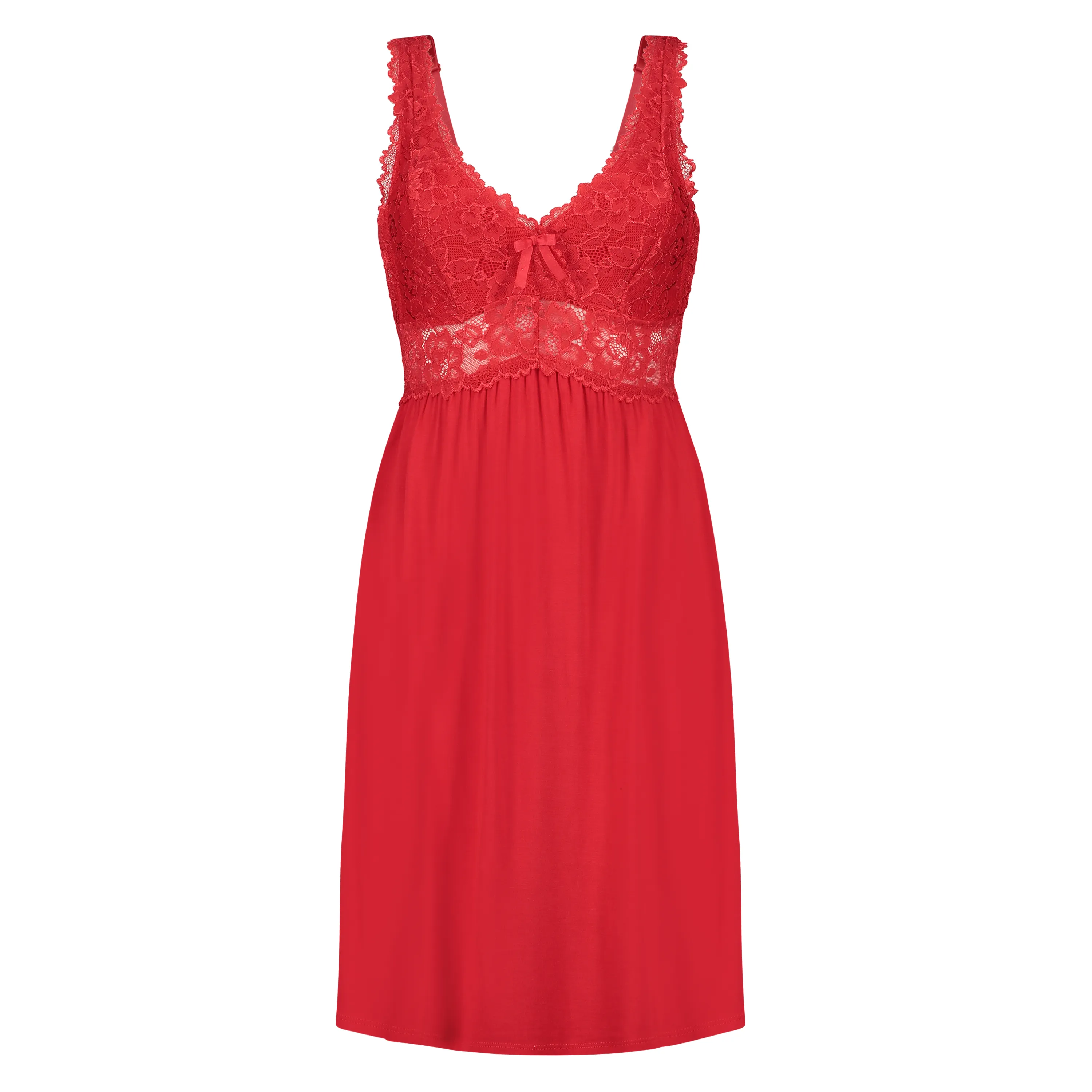 Vestido lencero Nora Lace - Rojo