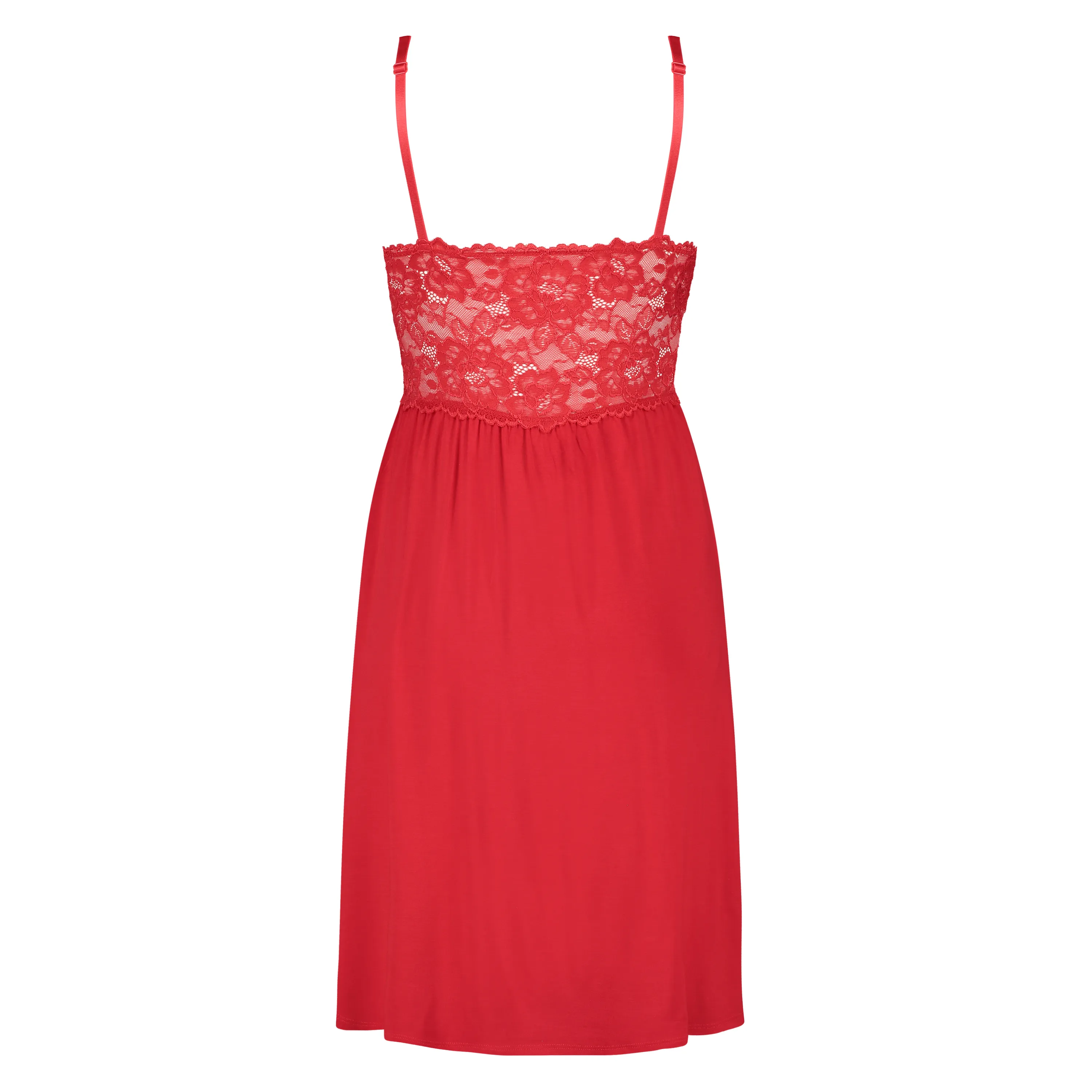 Vestido lencero Nora Lace - Rojo