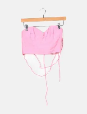 Zara Corset crop rosa