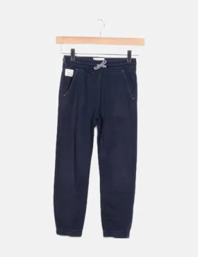 Zara Pantalón baggy azul marino