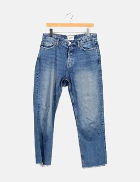 Zara Pantalón denim azul baggy