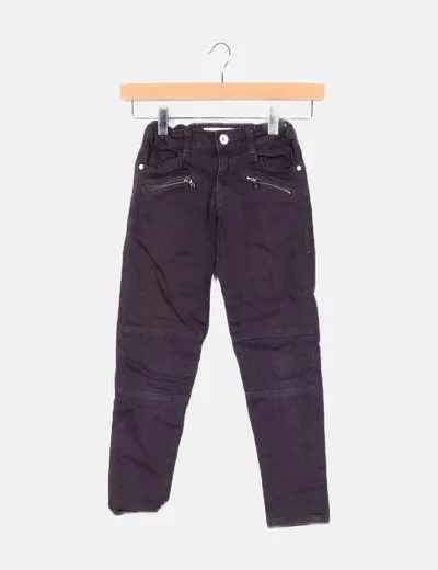 Zara Pantalón gris oscuro básico